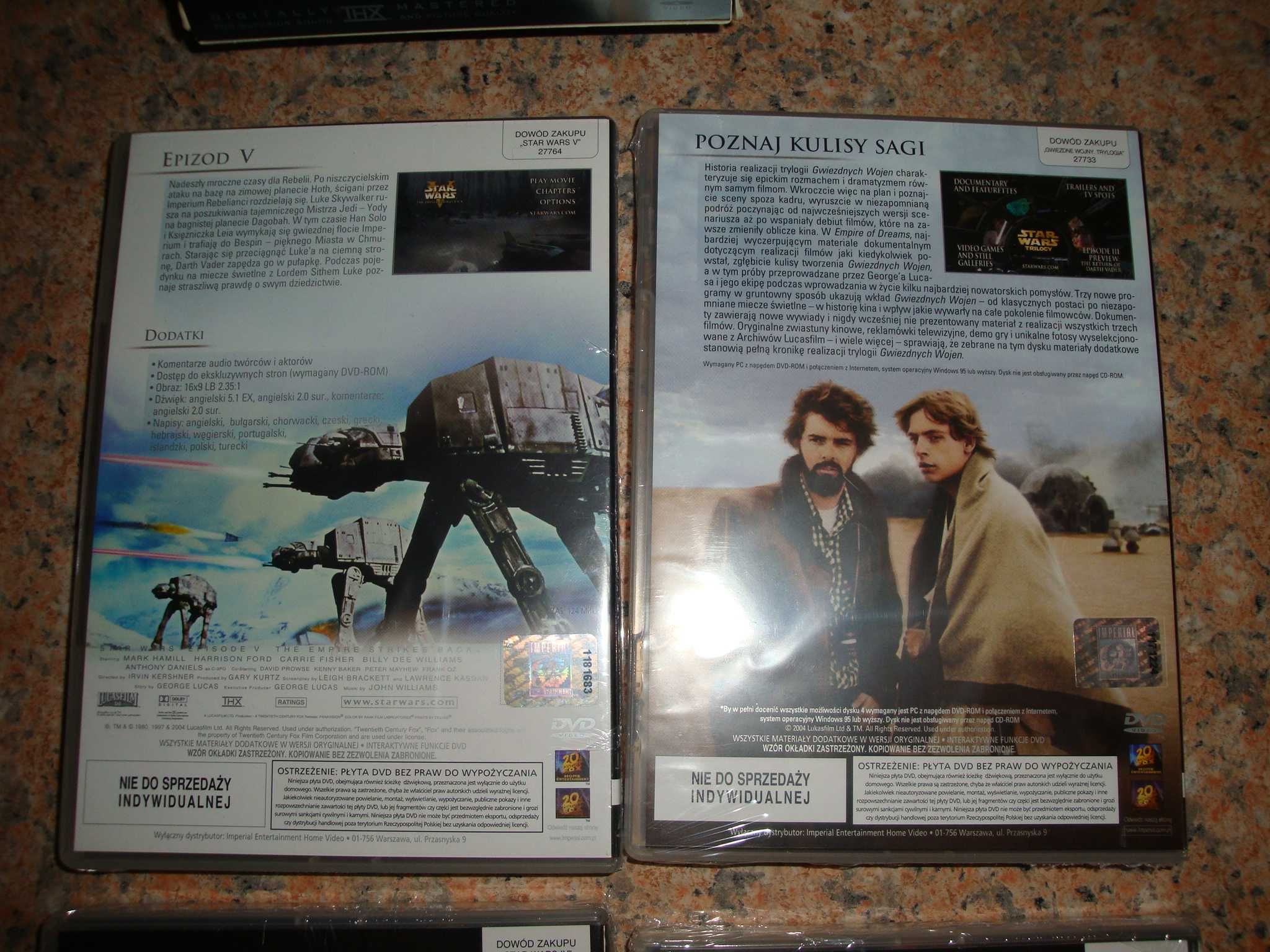 Star Wars Trylogia Box 4 DVD Wydanie Kolekcjonerskie