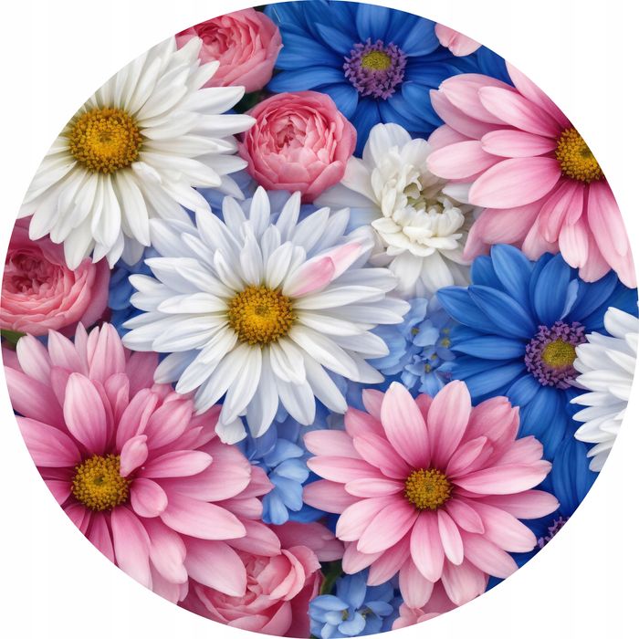 Podkładki pod talerz 4 sztuki Kwiaty gerbery i stokrotki