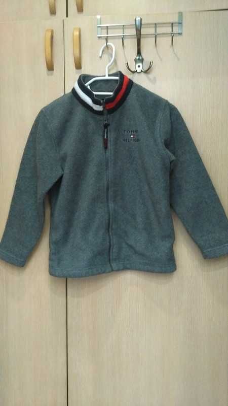 bluza dziecieca polarowa Tommy Hilfiger haft logo(unisex)