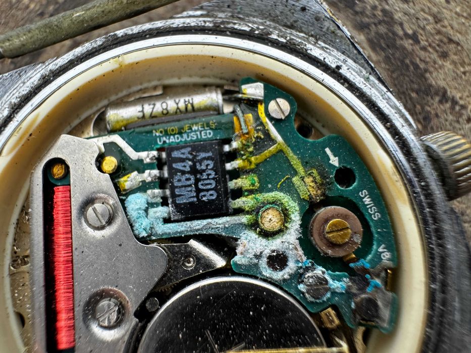 zegarek męski - Eklora Quartz - na części