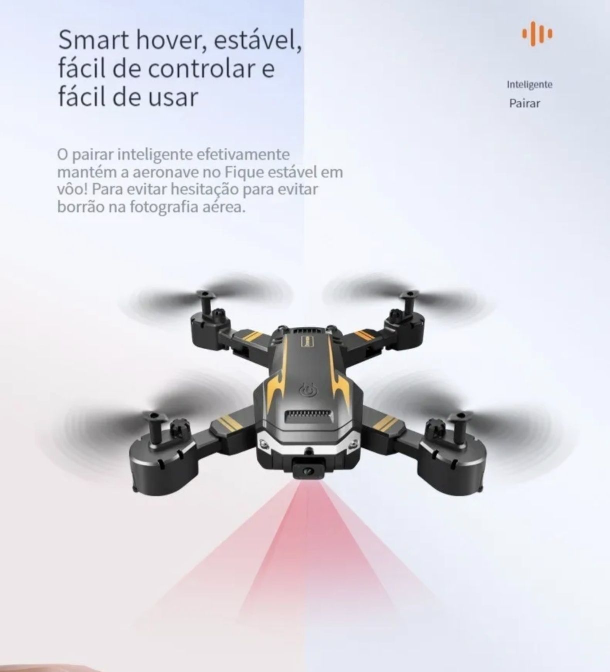 Drone com mala de transporte e giroscópio