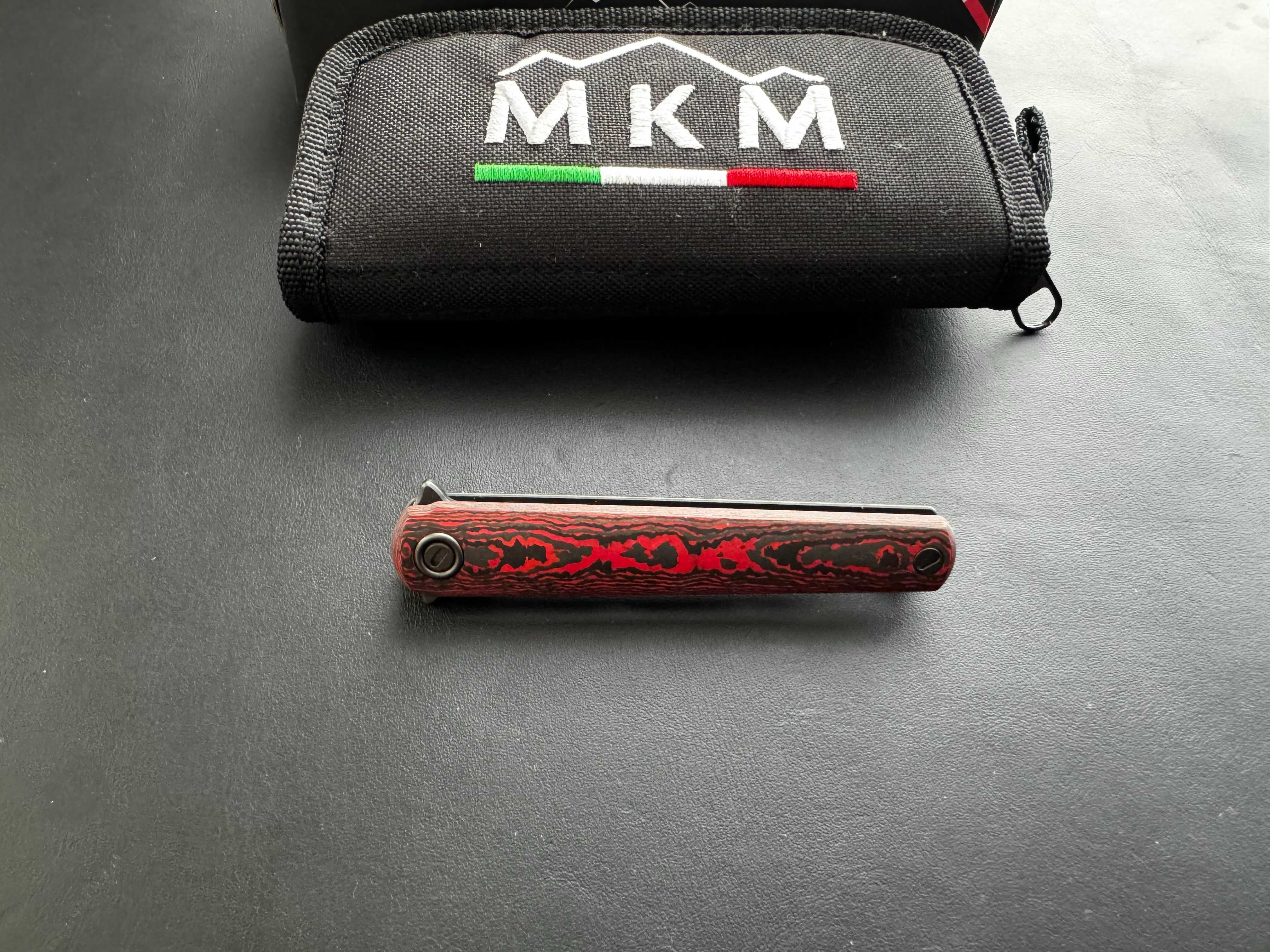 Складний ніж MKM Knives Flame Dagger Red Lava Carbon Новий