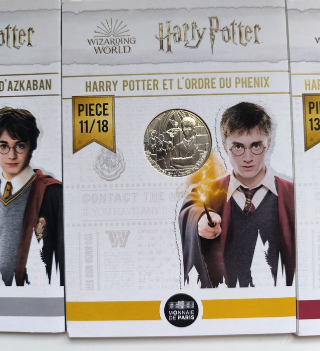 Moedas França prata Harry potter