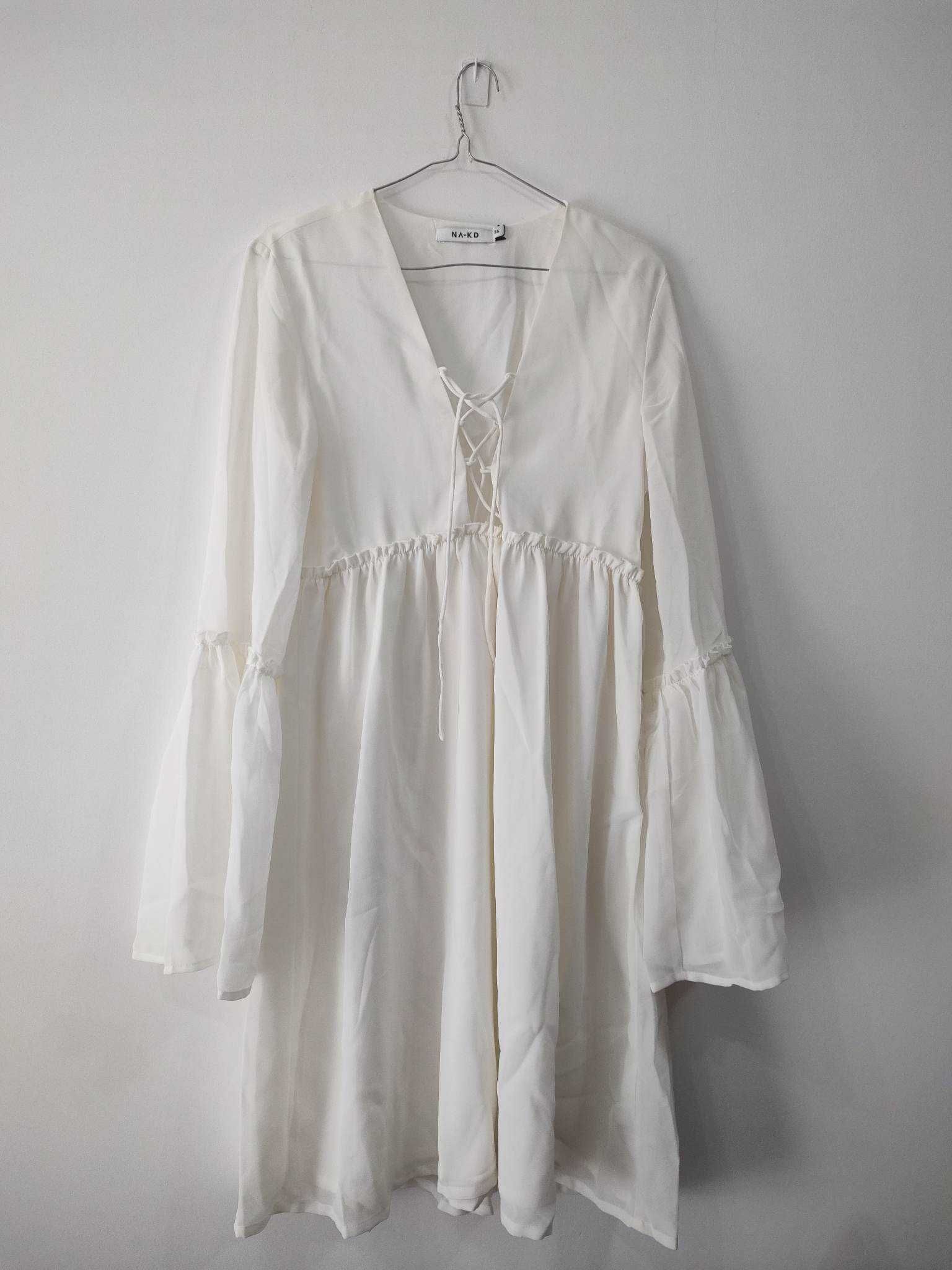 NA-KD sukienka damska biała rozmiar 36