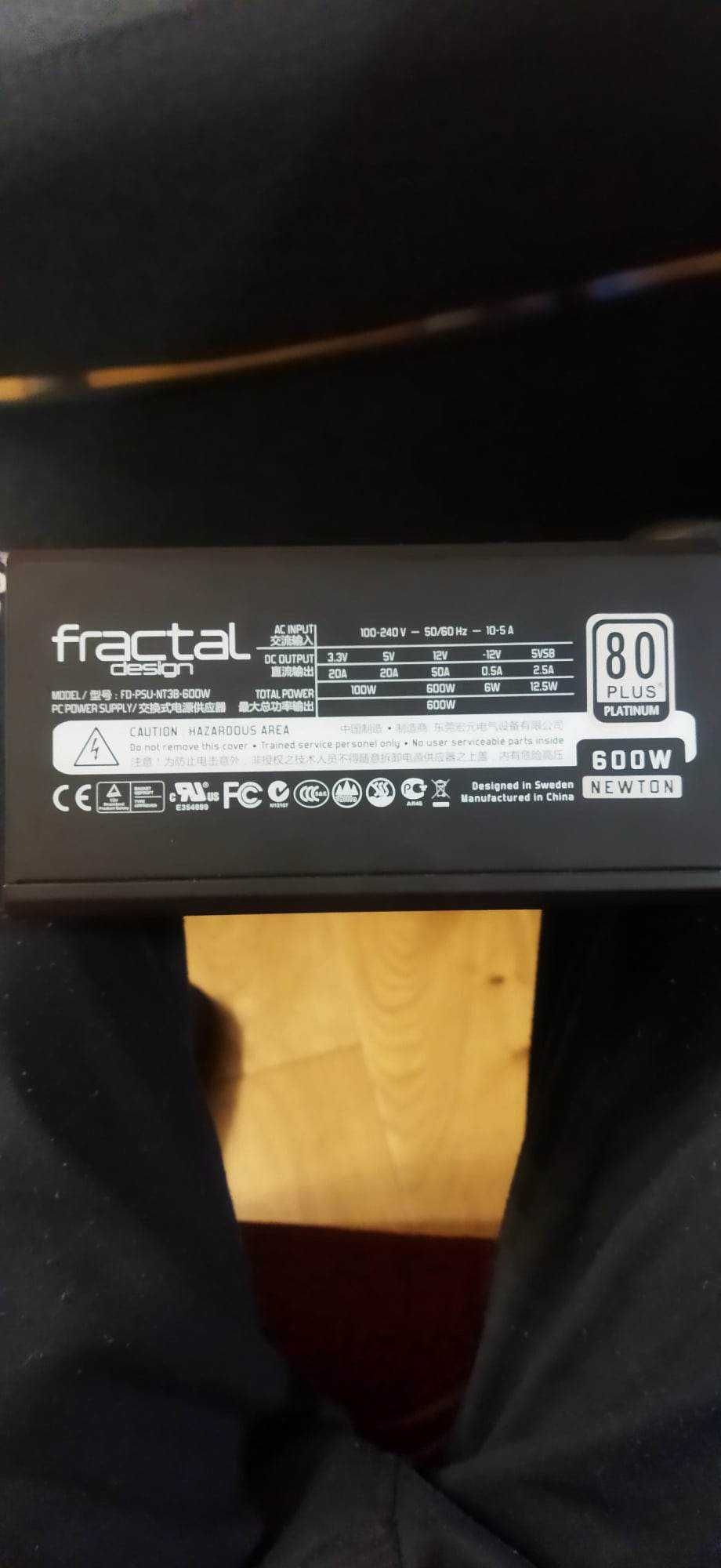 Zasilacz Fractal design FD-PSU-NT3B-600W 600 W