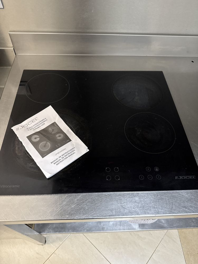 Bancada de inox com placa vidroceramica