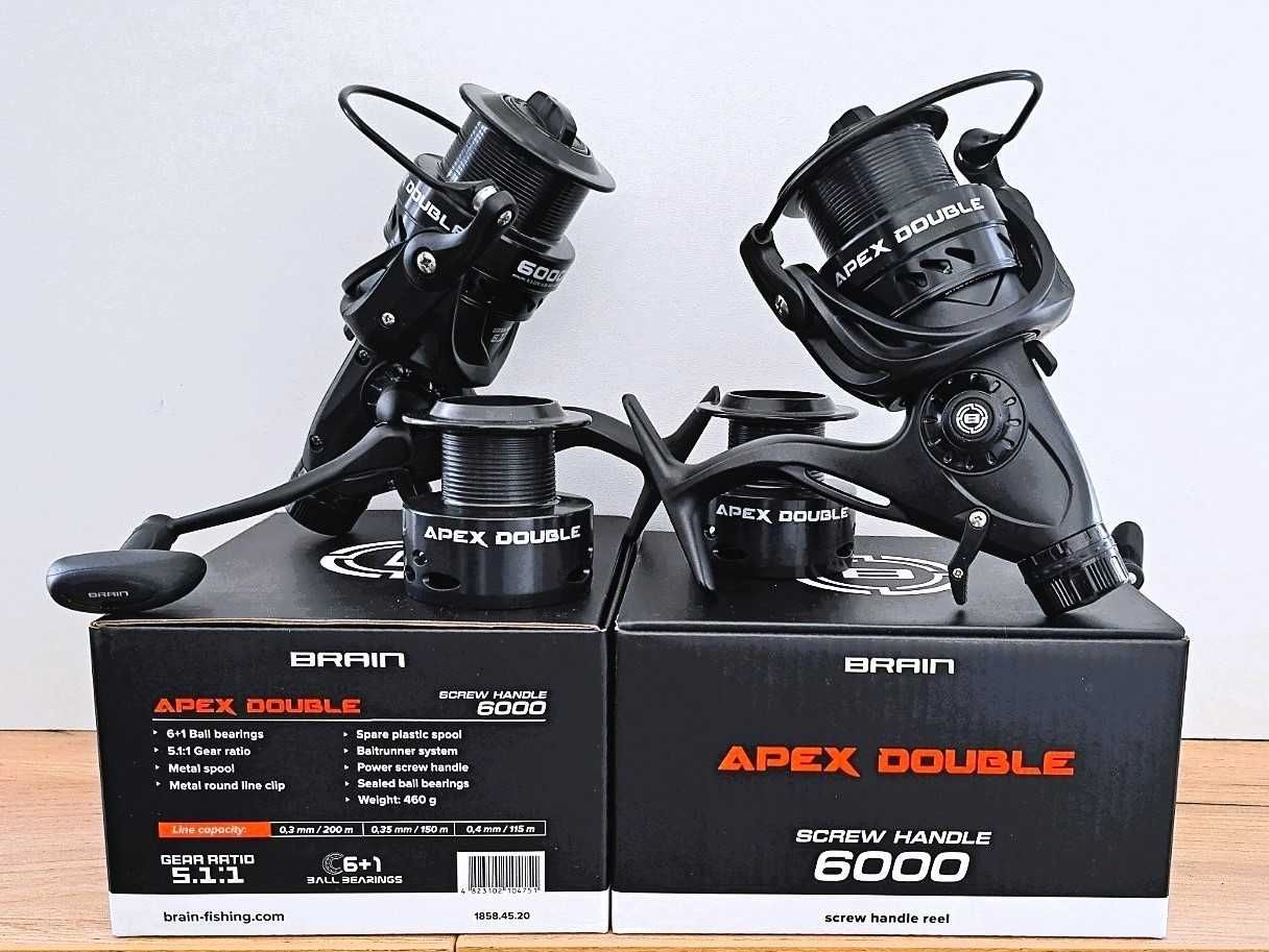 Катушка Brain Apex Double Screw Handle 6000 6+1BB; 5000 6+1BB