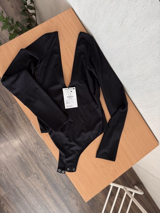 Боді жіночий чорний трикотажний розмір L