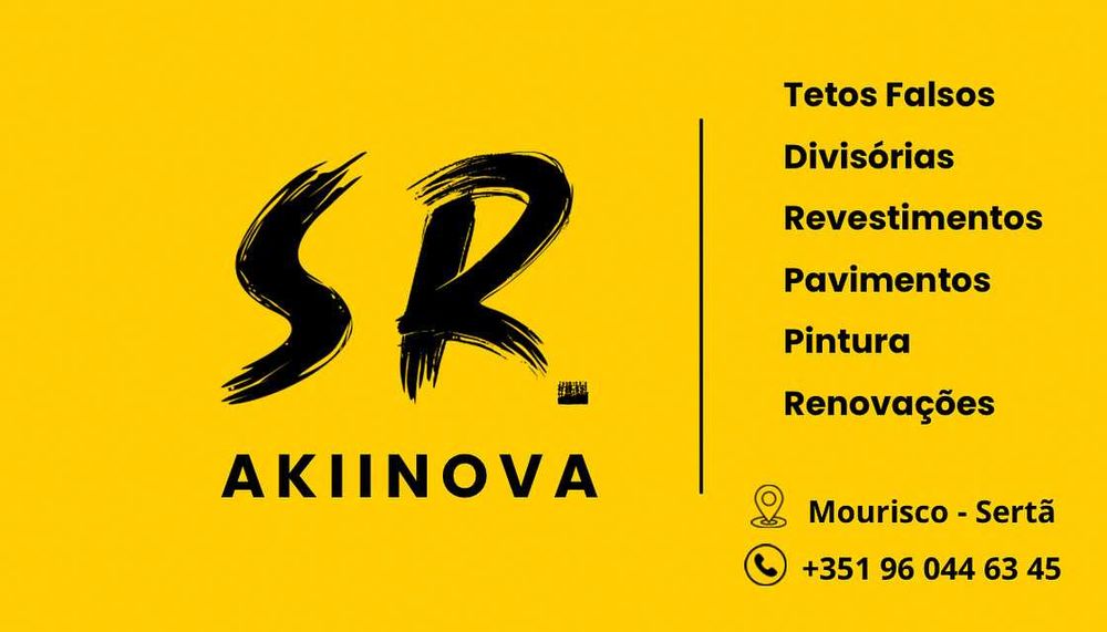 SR. Akiinova - Tetos falsos e acabamentos (Sertã e Zona centro)