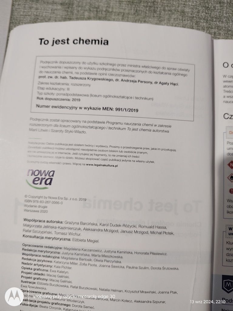 To jest chemia 1.Zakres rozszerzony .Nowa Era dla liceum i technikum