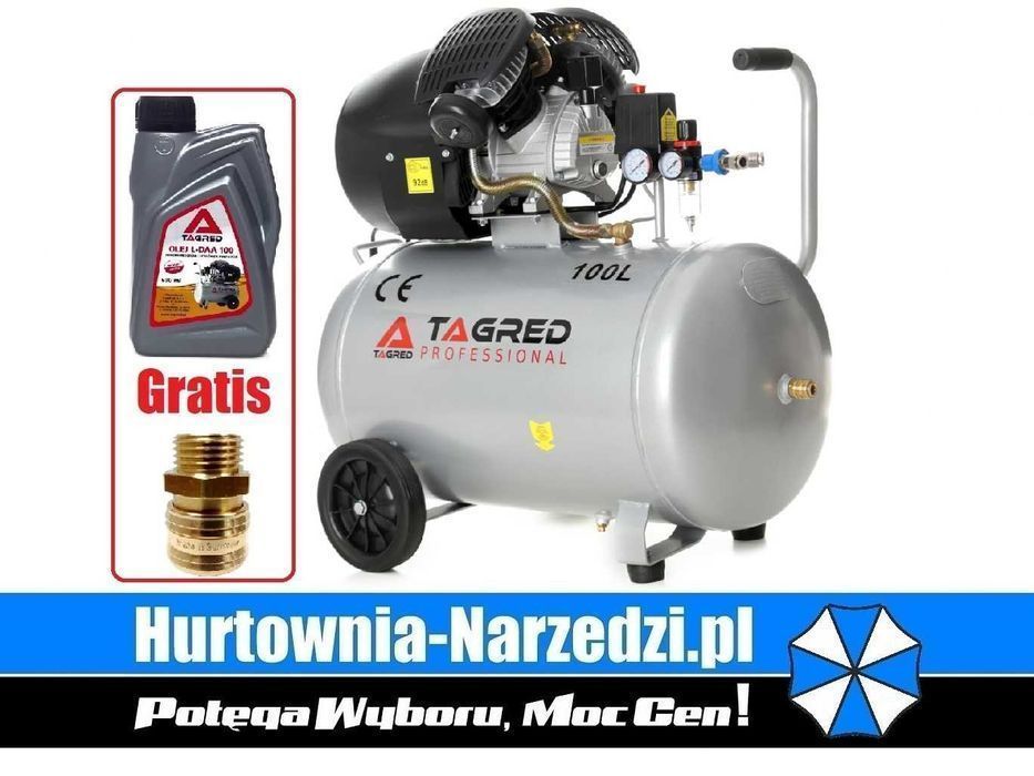 Kompresor Olejowy V2 100L sprężarka dwutłokowa kompresor dwutłokowy