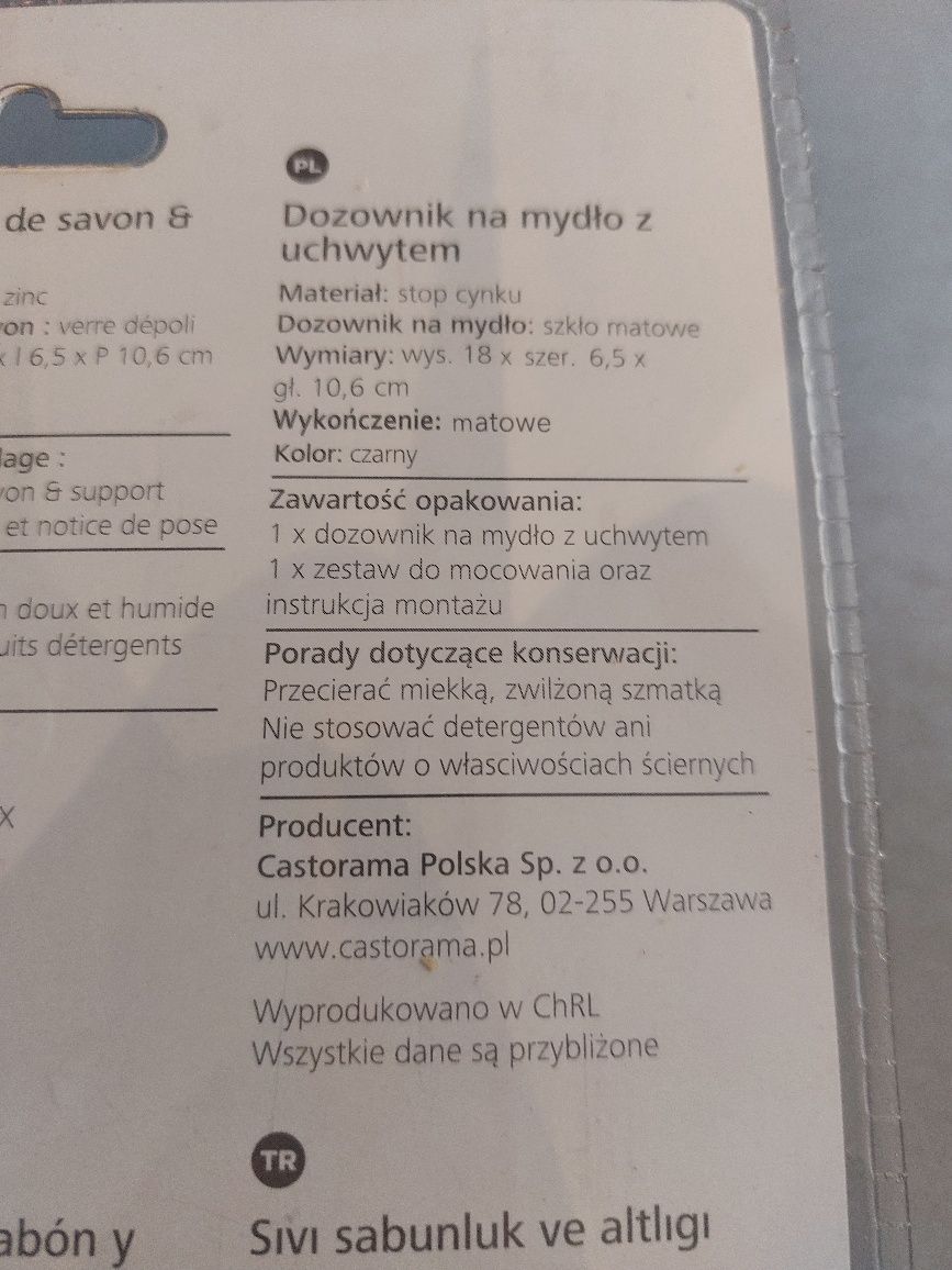 Dozownik na mydło z uchwytem