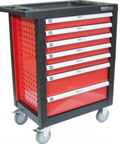 Carro Carrinho Banca de ferram. KROFTOOLS 160 peças 7 gavetas. AP28