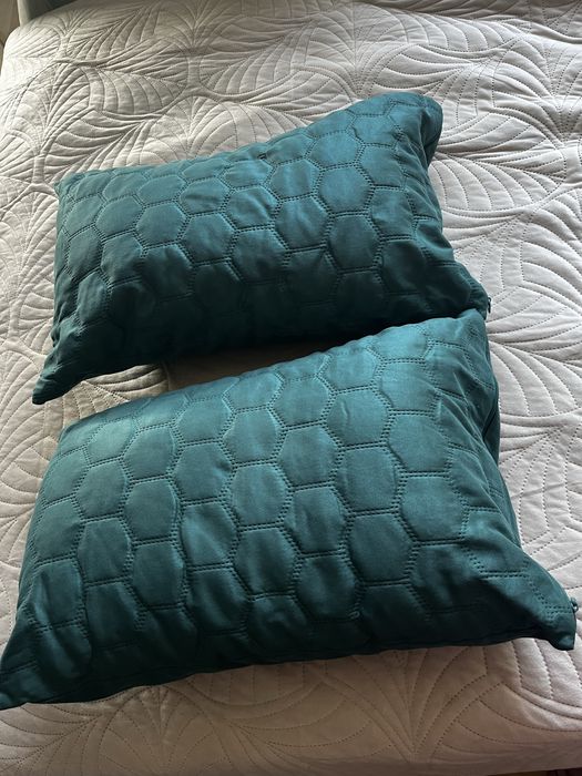 Poduszka x2 ortopedyczna 40 x 60 cm butelkowa zieleń dwie