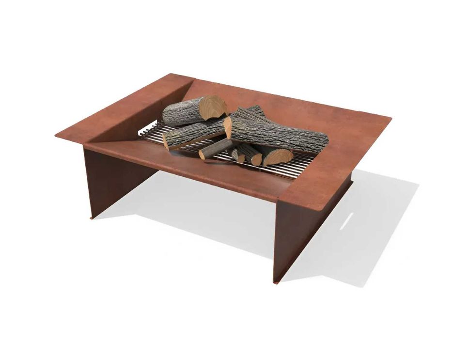 Braseiro/ Fire Pit Zig c/ Grelhas Aço Corten