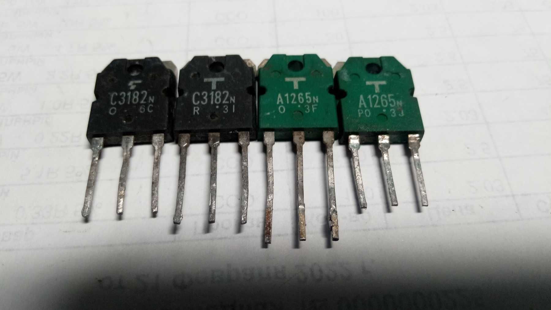Біполярні транзистори 2SA1265 2SC3182, демонтаж, оригінал.
