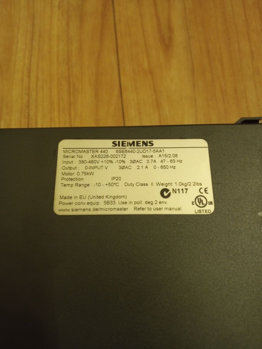 Siemens Micromaster 440, falownik prądu przemiennego