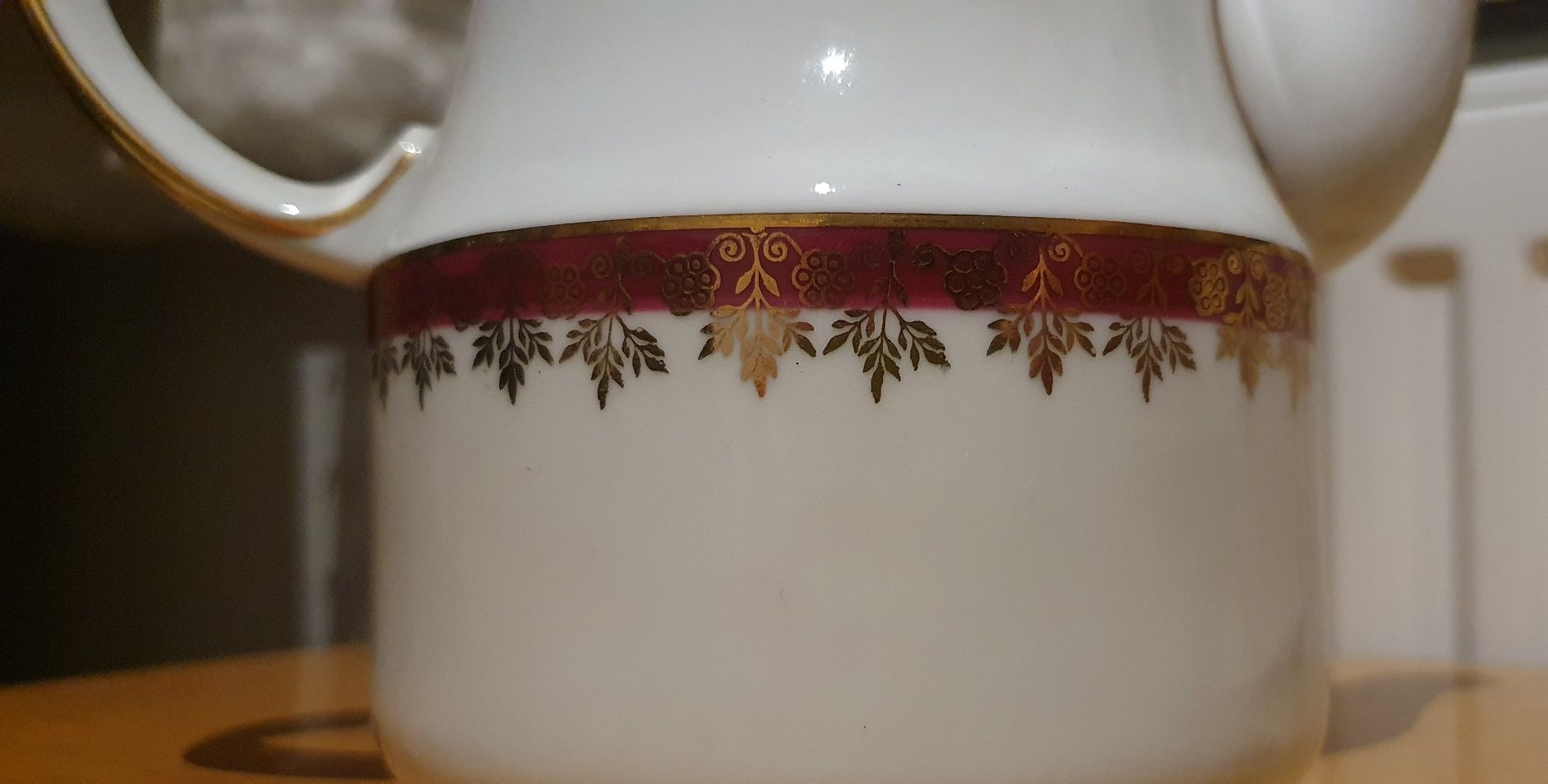 Dzbanek do kawy i 2 filiżanki porcelana Wawel