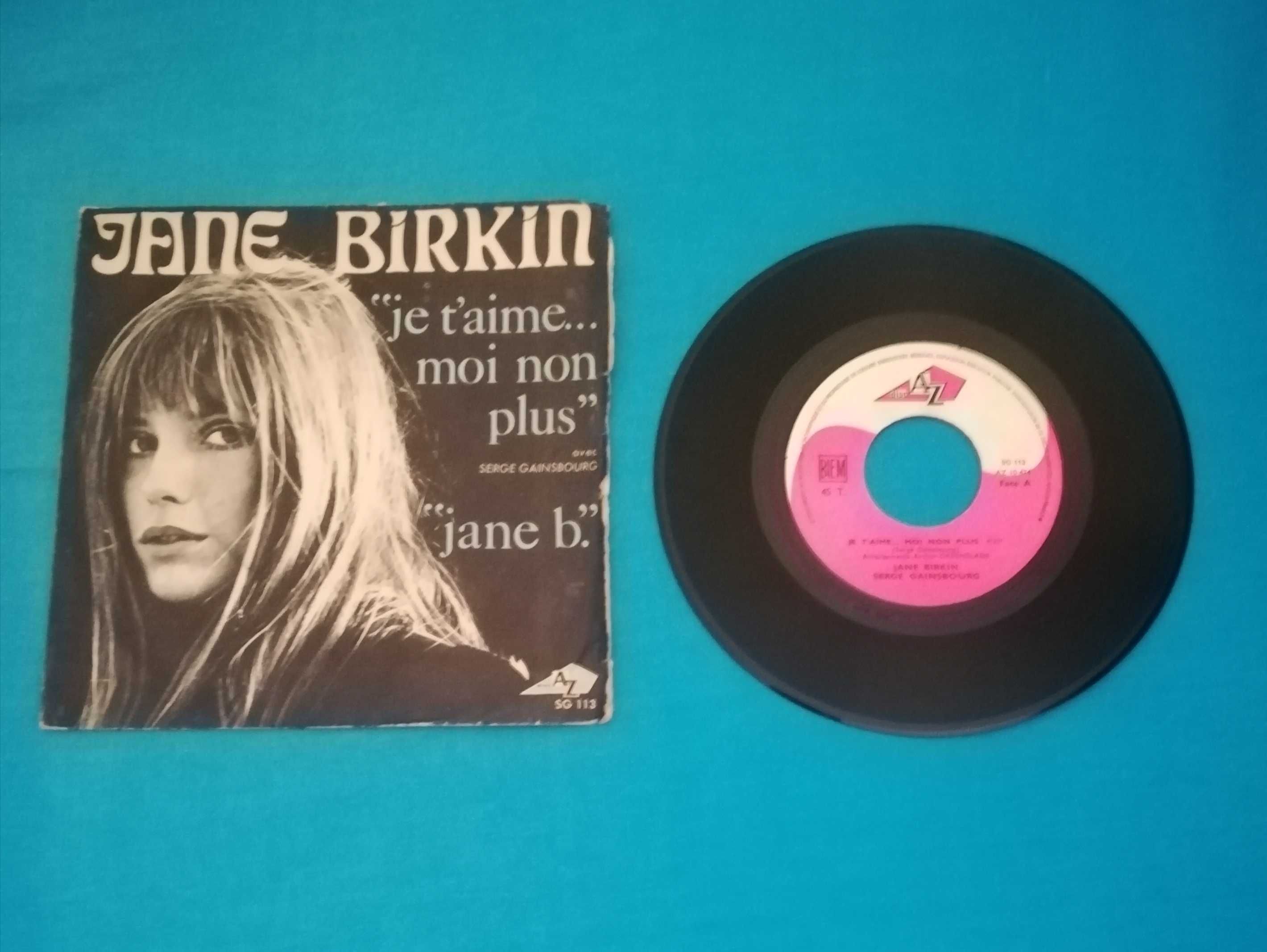 disco Vinyl single 45 rpm Jane Birkin avec Serge Gainsbourg