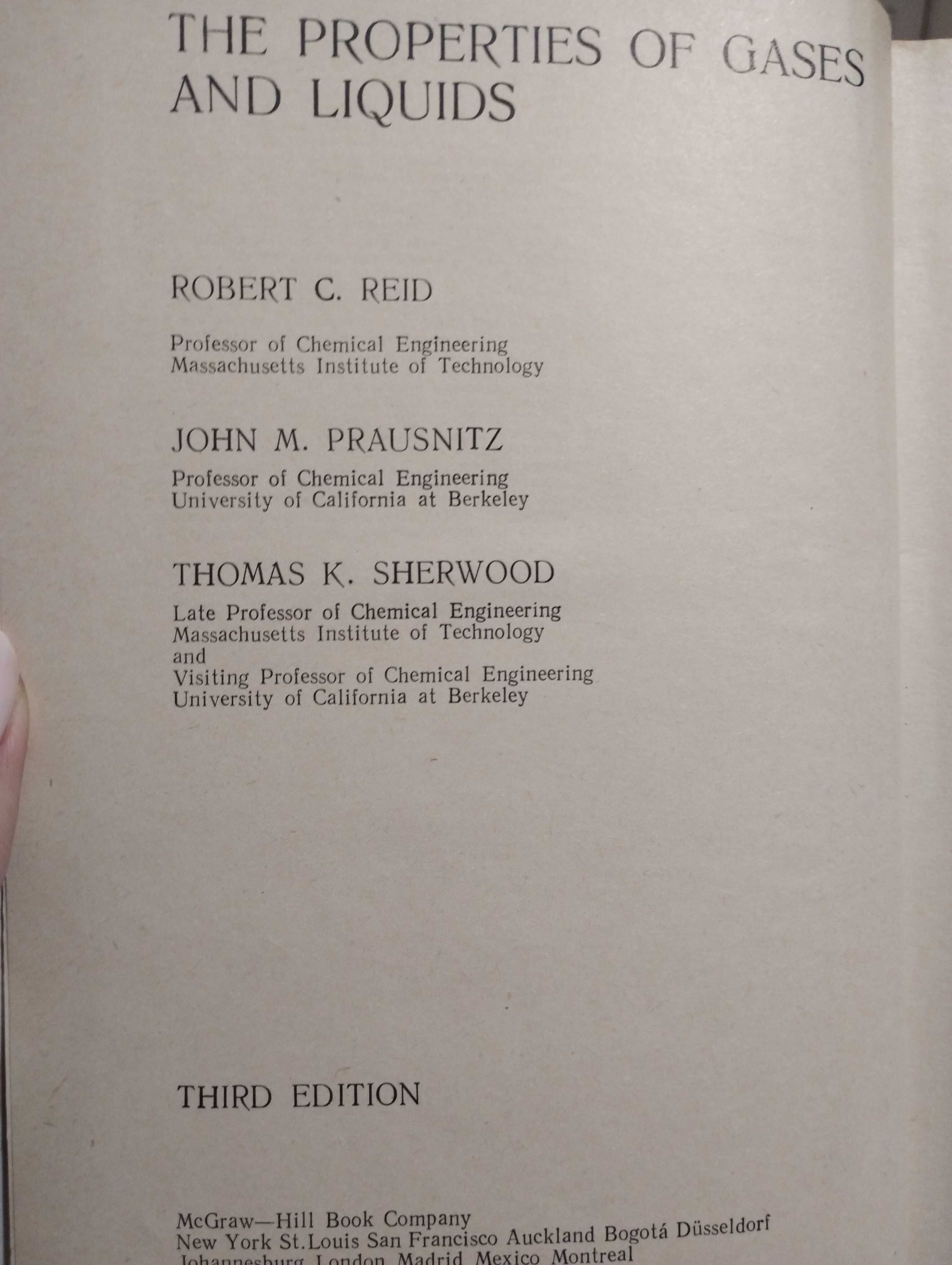 Книги химия Свойства газов и жидкостей Р. Рид, перевод с английского