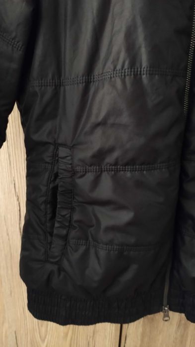 Czarna kurtka Adidas S M pikowana bez kaptura vintage