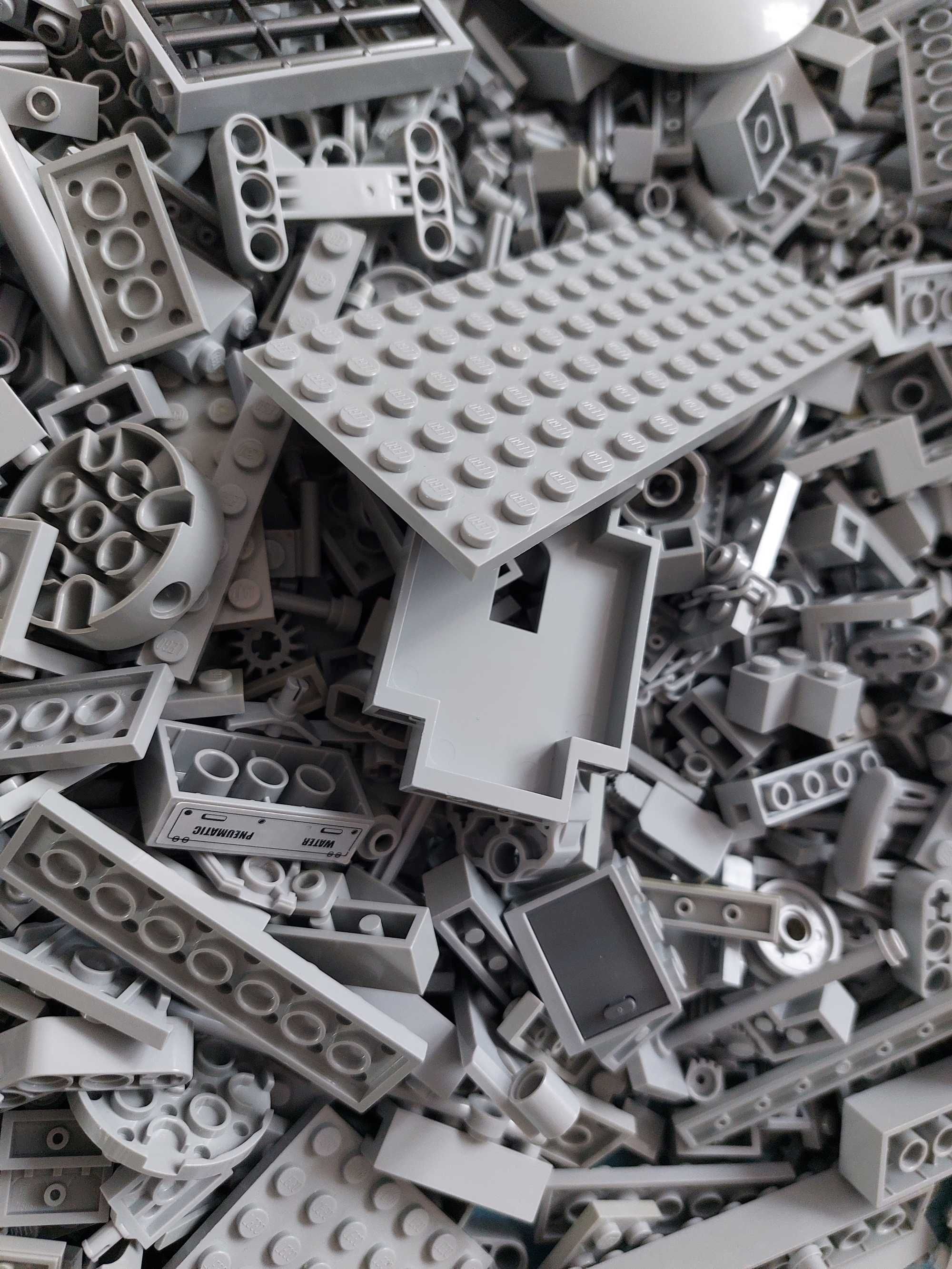 Klocki Lego Szare Oryginalne Posegregowane Mix 0,5 kg 500g