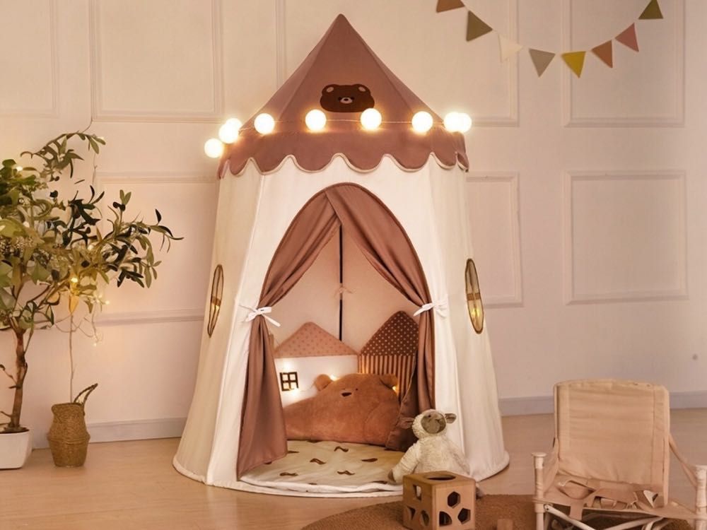 Wytrzymały Namiot dla Dzieci TIPI do Pokoju Domek Wigwam