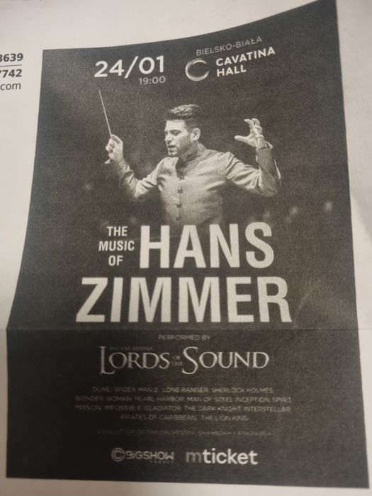 Bilety na koncert The music of Hans Zimmer