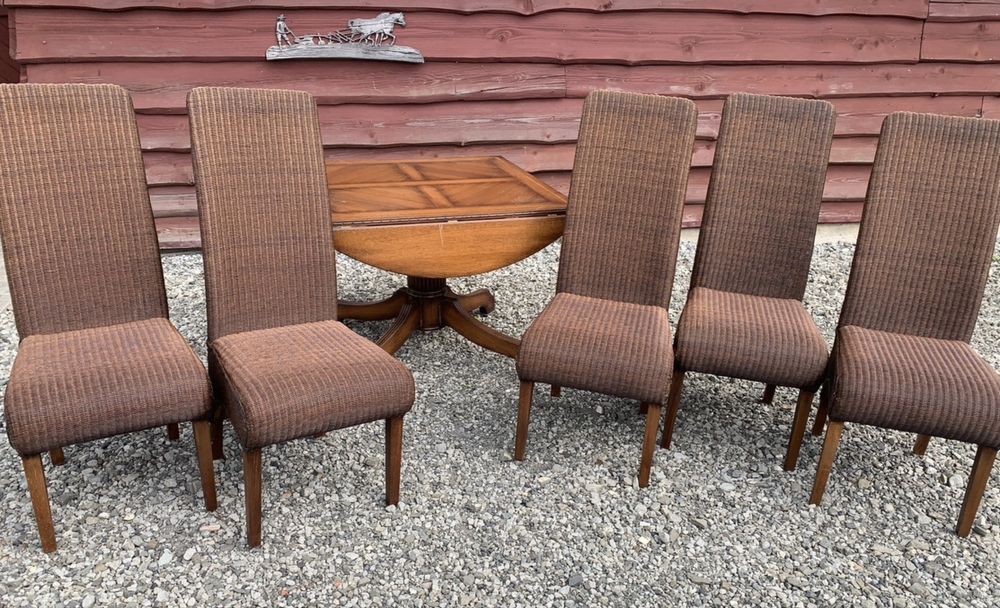 Krzesła rattanowe kolonialne Loom brązowe