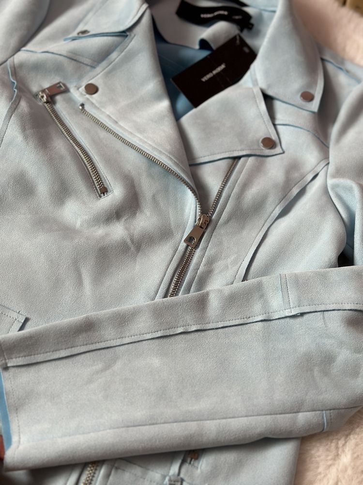Vero moda косуха куртка замшева М голуба