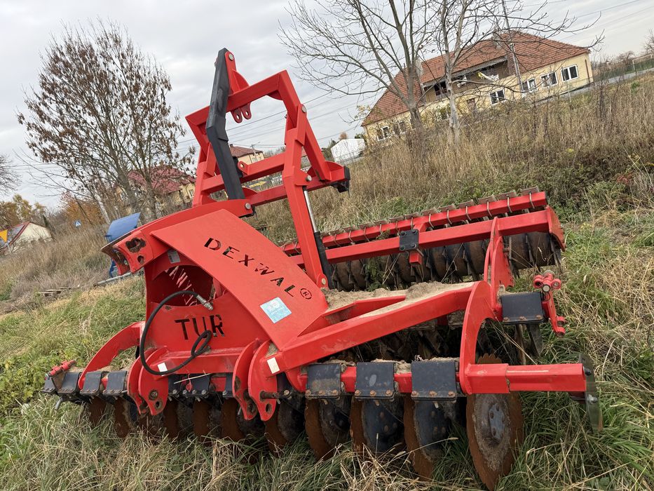 Brona talerzowa 3m z hydropakiem. Ciężki wał packera.