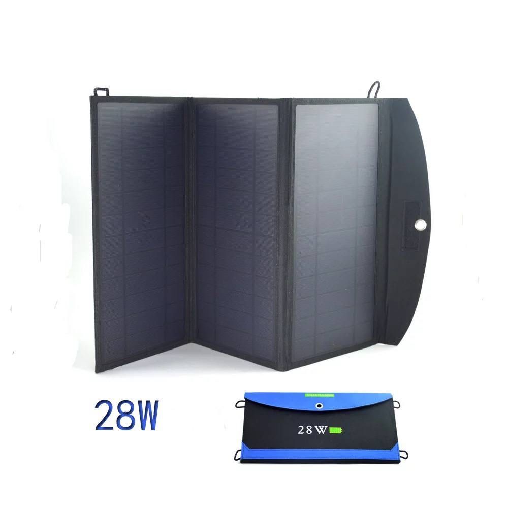 Солнечная зарядка, портативная солнечная панель Solar Charger 28W