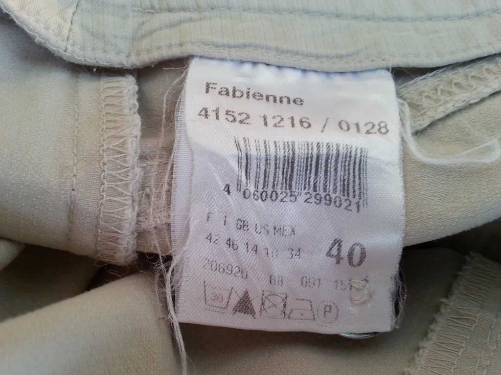 letnie  spodnie 40/L,  premium Fabienne, beż szerszy krój bawełna