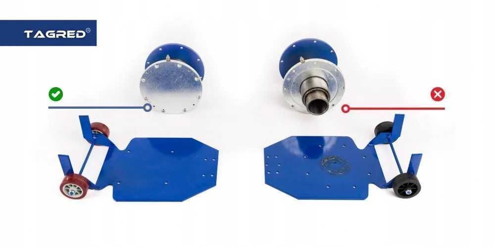 Podnośnik Pneumatyczny bałwanek 3.5T 135-400mm +krążek