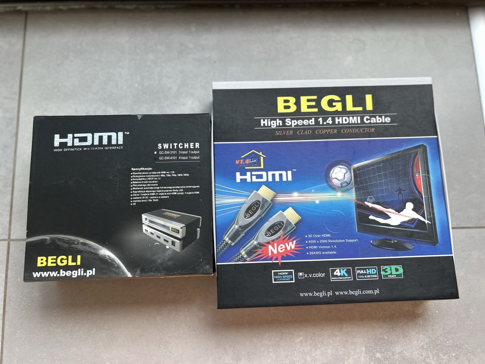 Switch , rozdzielacz hdmi z pilotem