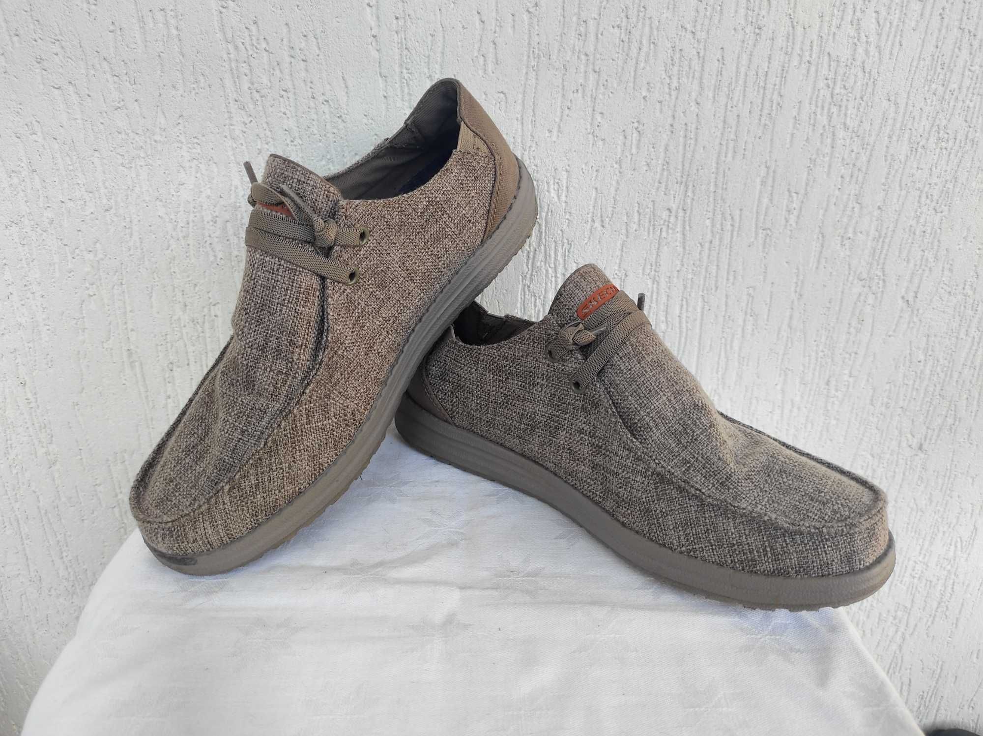 Суперлегкие,текстильние мокасини Skechers relax FIT р.41.5-42