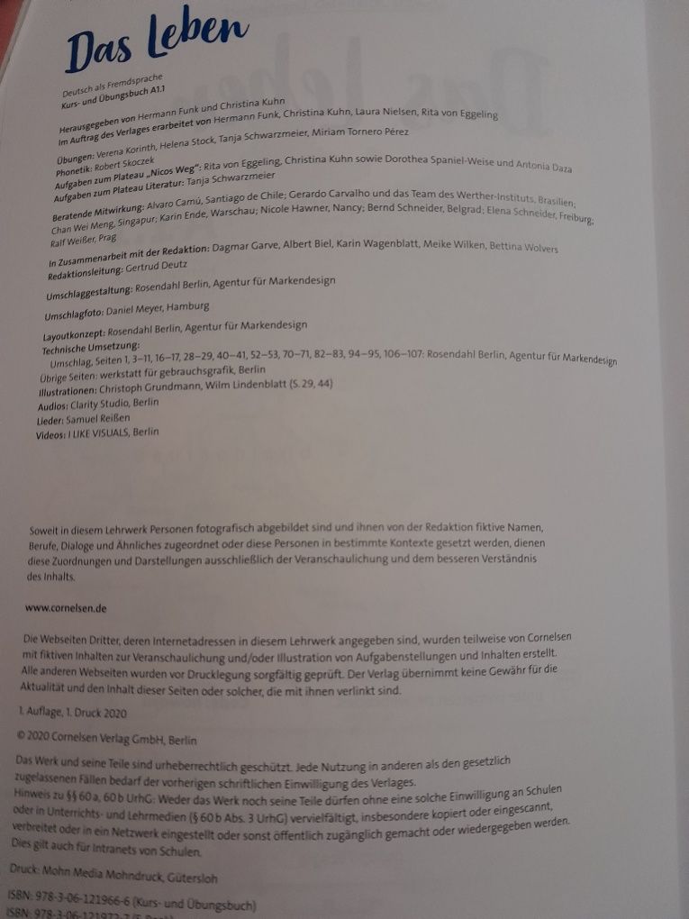 Das Leben A1.1, podręcznik z ćwiczeniami