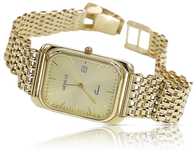 Złoty zegarek 14k 585 z bransoletą męski Geneve mw001y&mbw004y20cm Wr