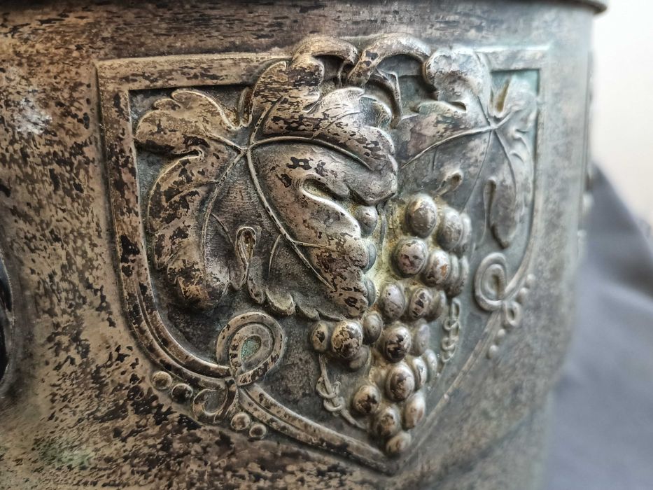 Огромадное Старинное Ведро для Шампанского со Львами