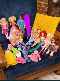 Lalki Barbie Mattel,Simba,Śpiewająca Aleksa,Ken+ubranka,torebki,buty