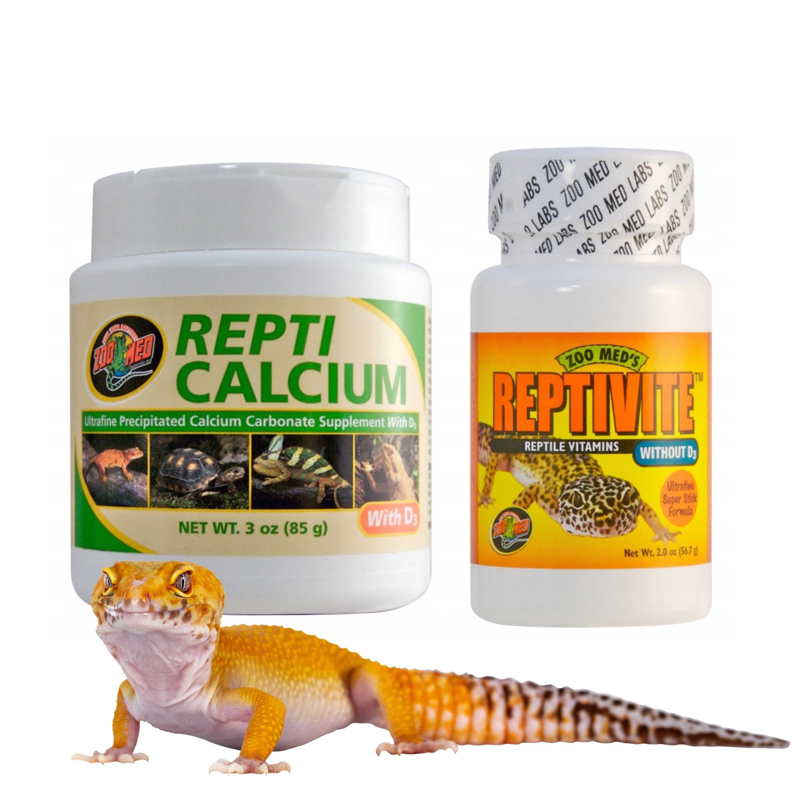 Zestaw witamin Zoomed dla gekona lamparciego Reptivite Calcium gekon