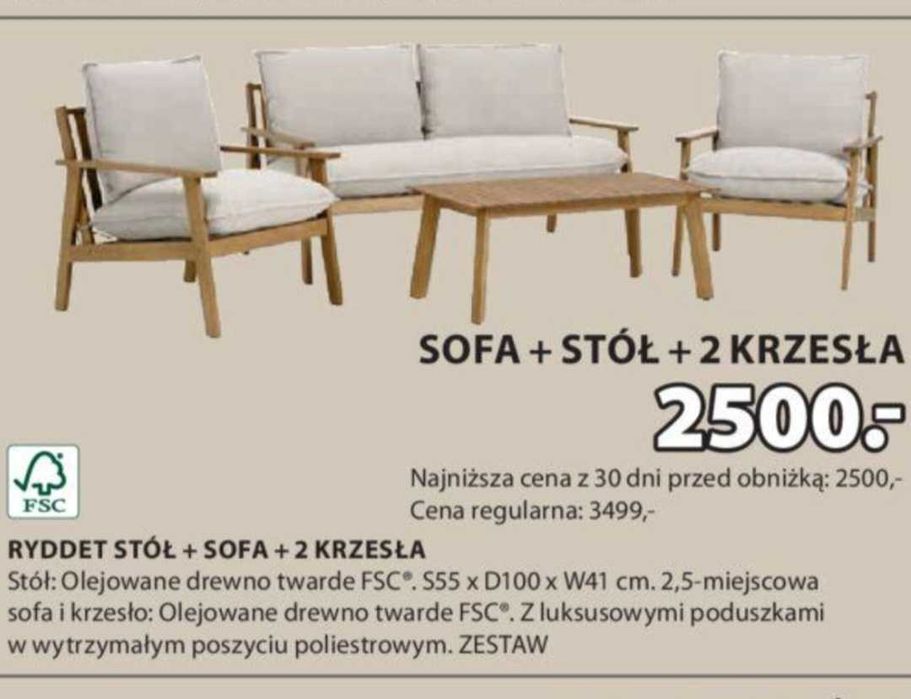 NOWE meble ogrodowe RYDDET  Jysk