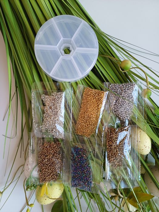 Złote, srebrne, grafitowe koraliki do robienia bransoletek