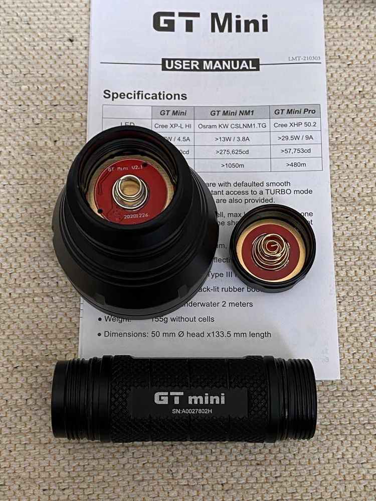 Lumintop GT mini (CREE XPL HI, 1200 лм, 750 метрів) нейтральне світло