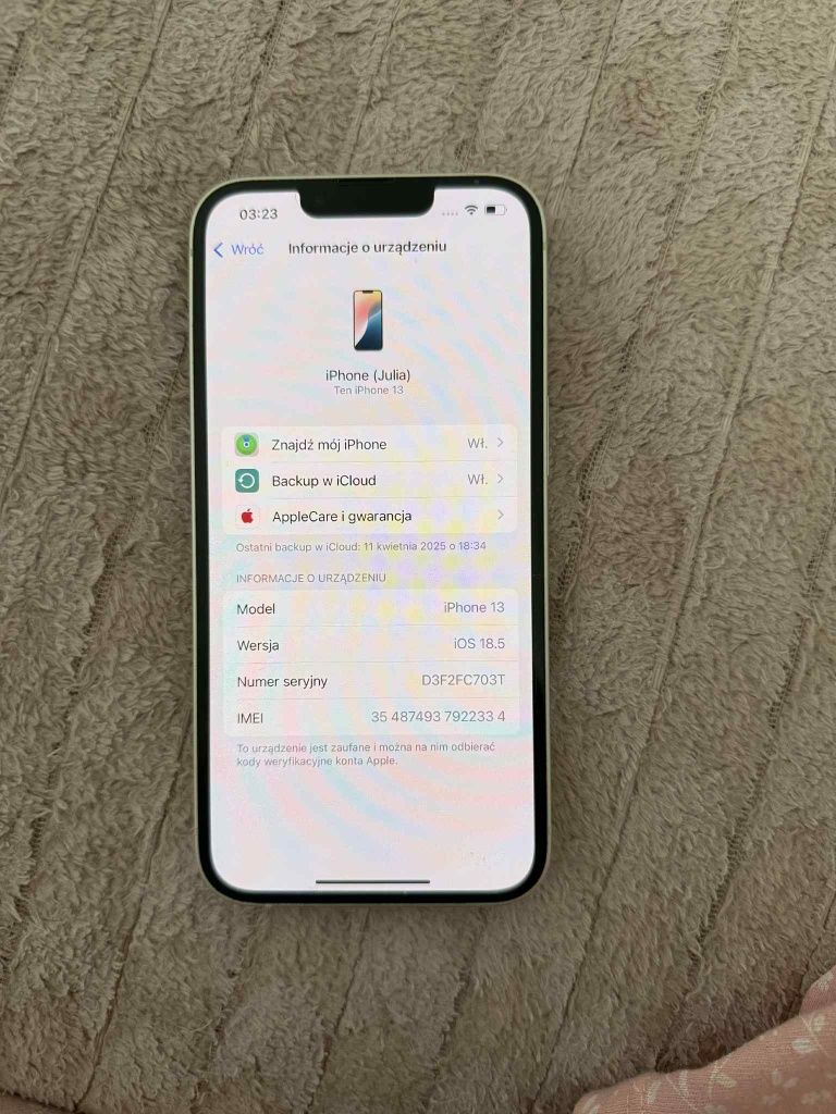 Smartfon Apple iPhone 13 4 GB / 128 GB 5G białyu