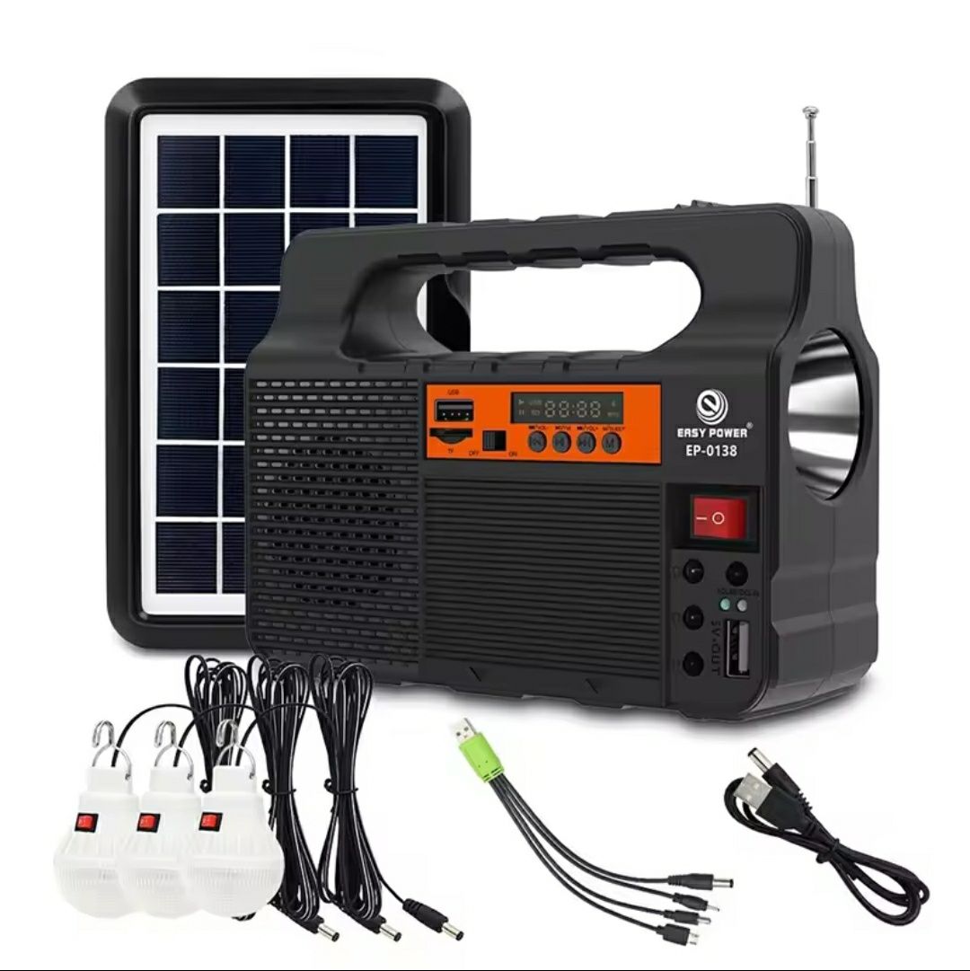 Bateria radio carregador e gerador solar