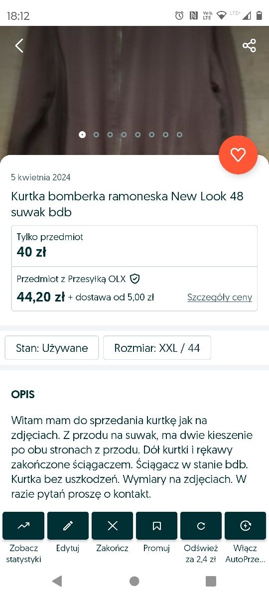 Kurtka Bomberka News look 46