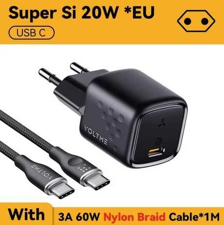 Зарядний пристрій VOLTME 20W Mini з кабелем Type-C 60W