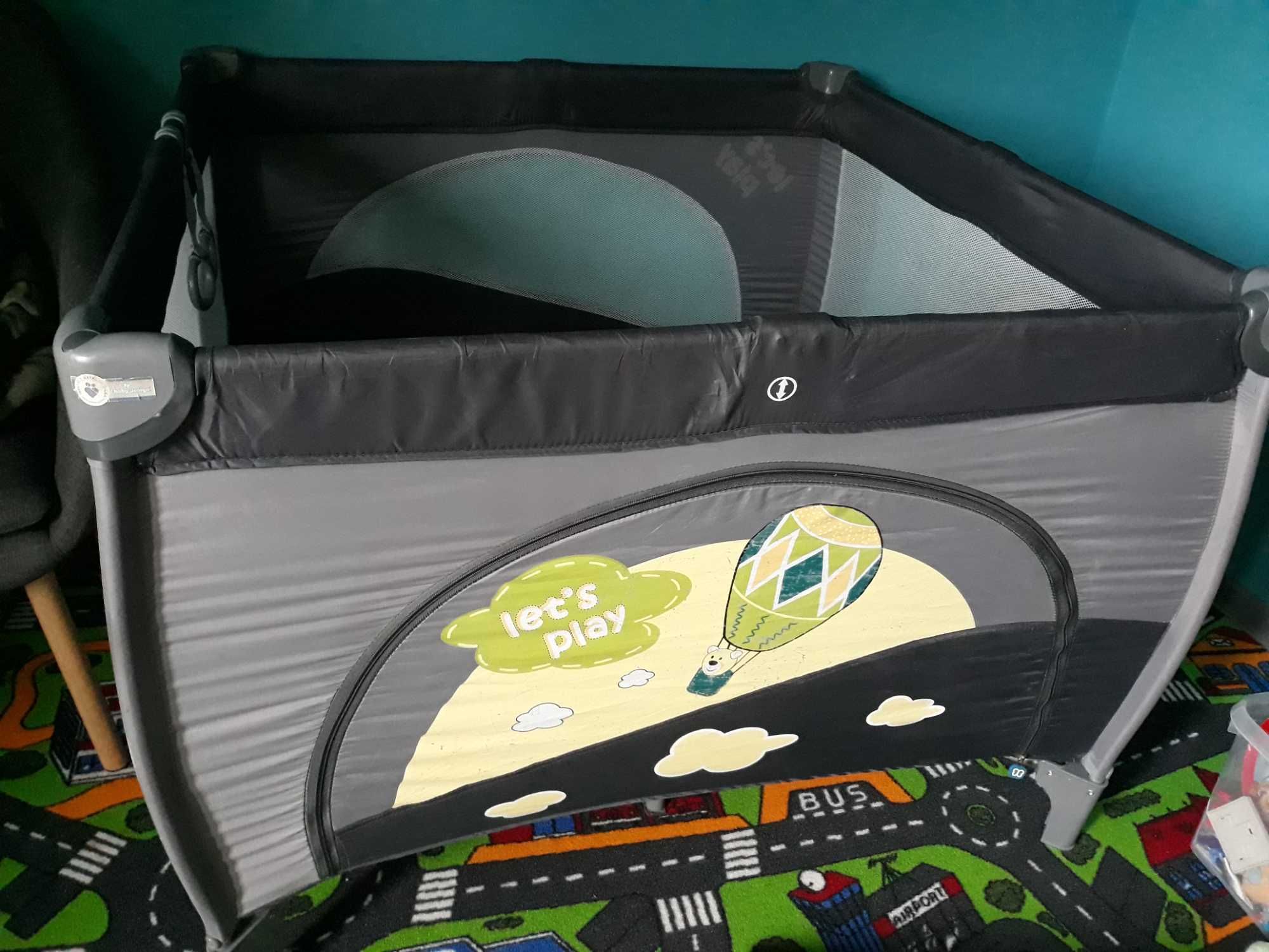 łóżeczko baby design + torba + uchwyty 110x110x80