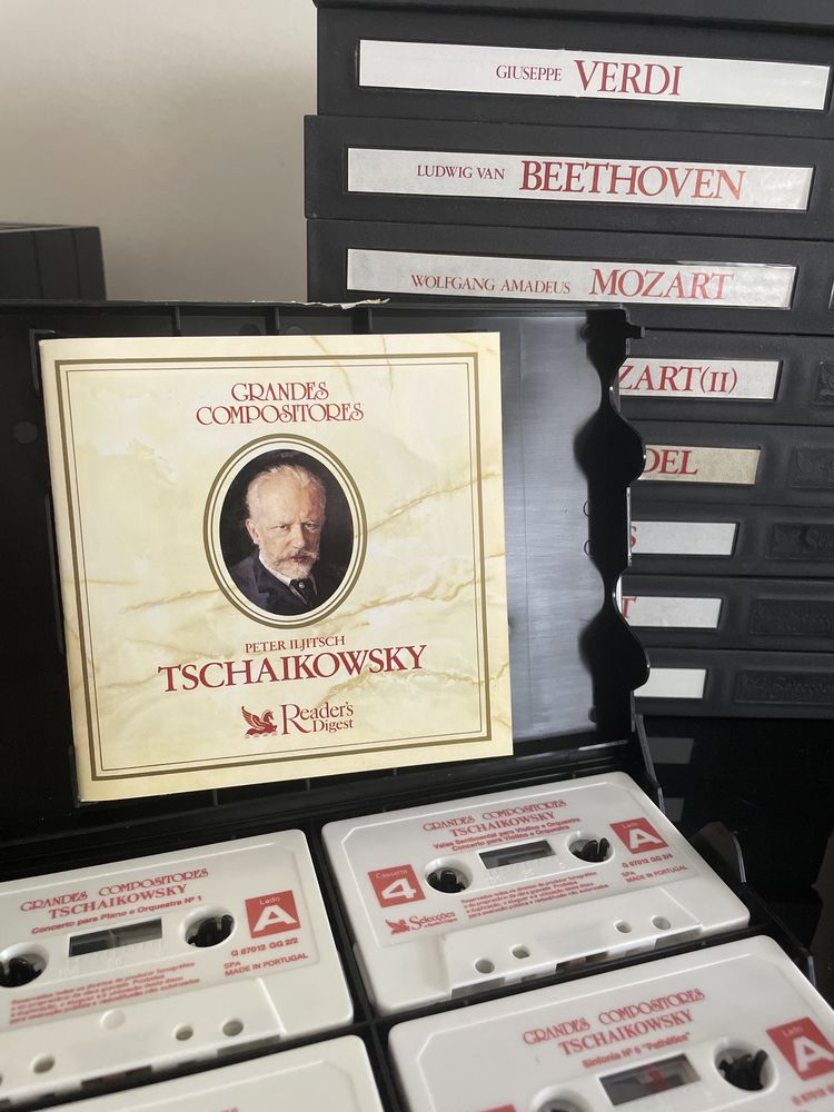 Coleção de cassetes de musica classica